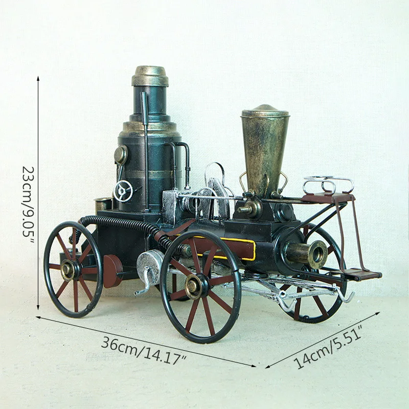 

Children New Year Gifts Car Model Figurines For Home Decoration Retro Steam Train Ornament KIds Toys Nostalgic Furnishing Crafts