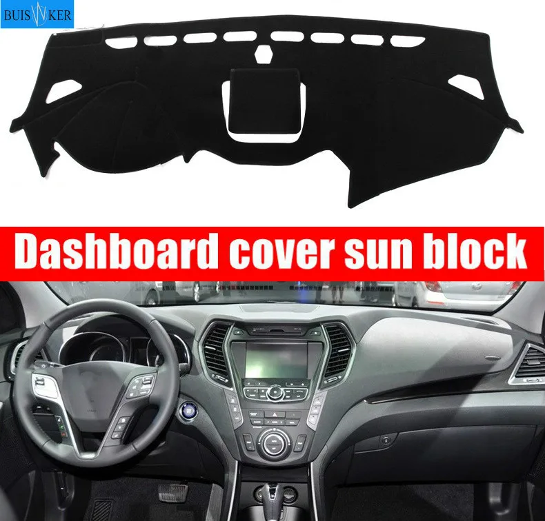 

Car Dashboard Cover Mat Pad Sun Shade Instrument Cover Carpet Accessories For Hyundai Santa Fe IX45 Maxcruz 2013 2014 2015 -2018