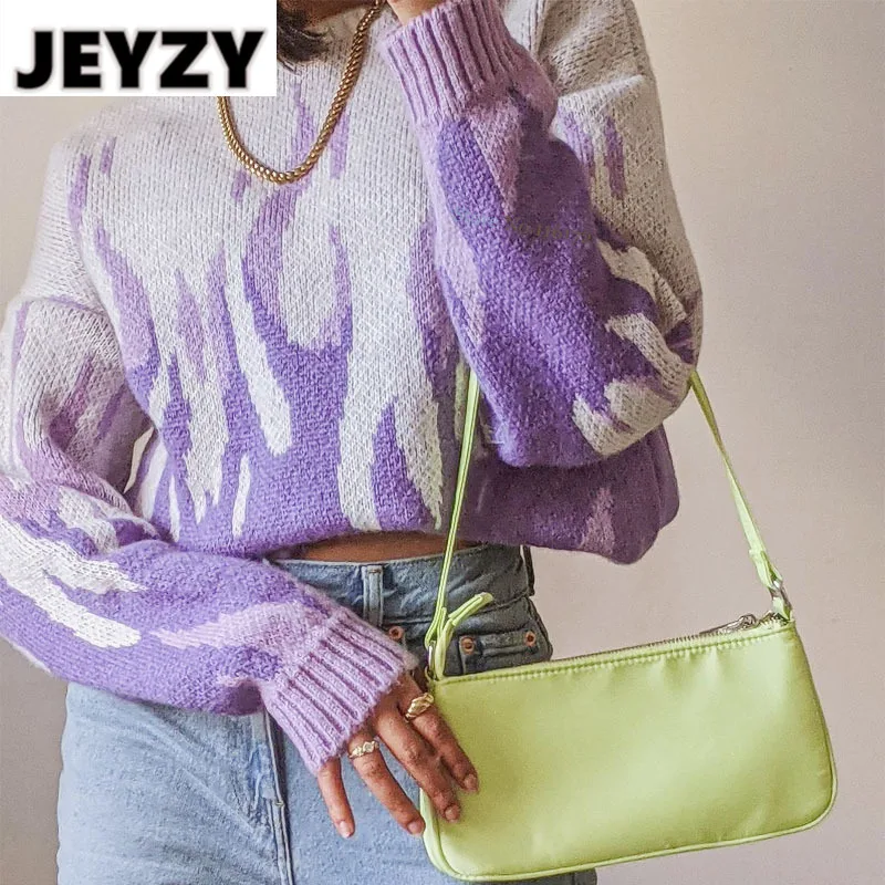 

Ins Harajuku Girls Fashion Flame Knitted Oversized Sweaters Women Winter 2021 Streetwear Warm Pullovers Gothic Punk Jumper Femme
