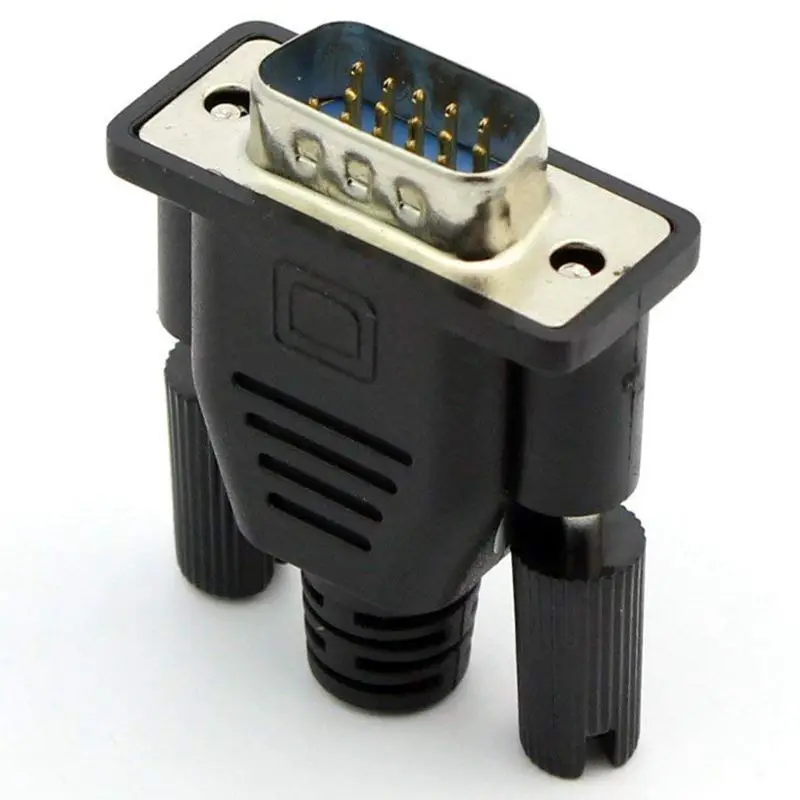 New VGA Virtual Display Adapter Male Dummy Plug EDID Headless Ghost Emulator Lock Plate | Электроника
