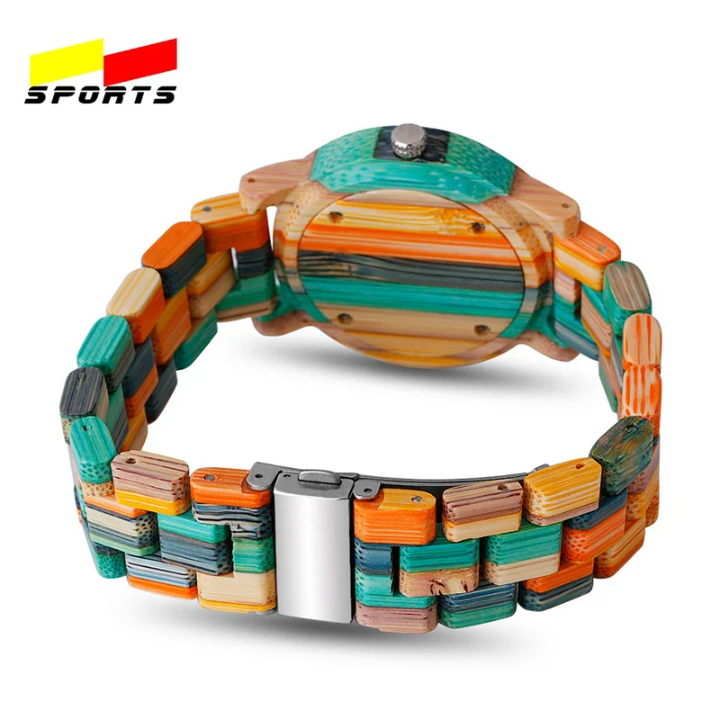 QW спортивные Montre Bambu Dama Madera Relojes De Mujer бамбуковые наручные часы женские деревянные часы с логотипом под заказ