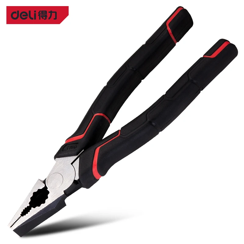 

Deli100106 Industrial Electrician Pliers Long Life 6/7/8 Inch Flat Nose Princer Pliers Portable Wire Cutter Stripper Hand Tools