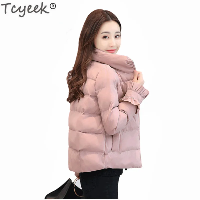 Толстое пуховое хлопковое пальто зимняя куртка женская короткая парка модная