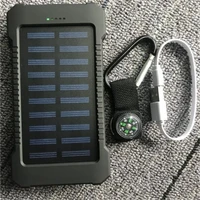 8000mah multipurpose outdoor waterproof solar mobile power ultrathin power bank external battery pack