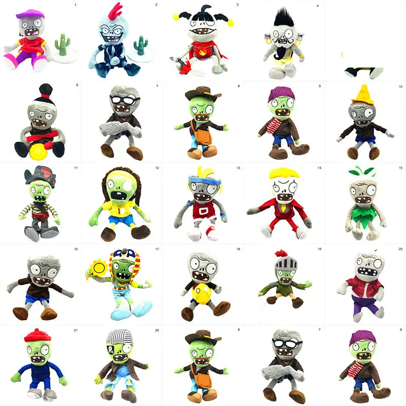 

20Pcs/Lot 18-30cm Random Different Zombies Models Super Cheap High Quality Soft Plush Toys Dolls