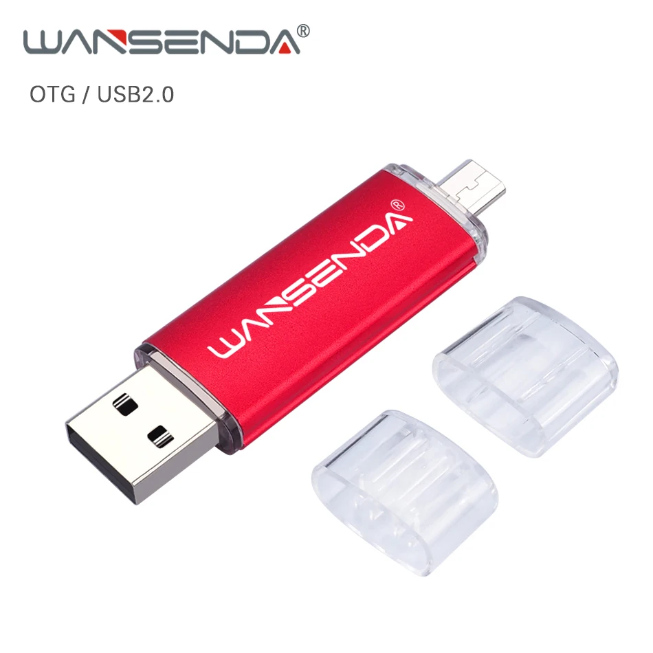 Новый WANSENDA USB флэш-накопитель 128GB двойной диск OTG для Android/ПК 16 Гб оперативной