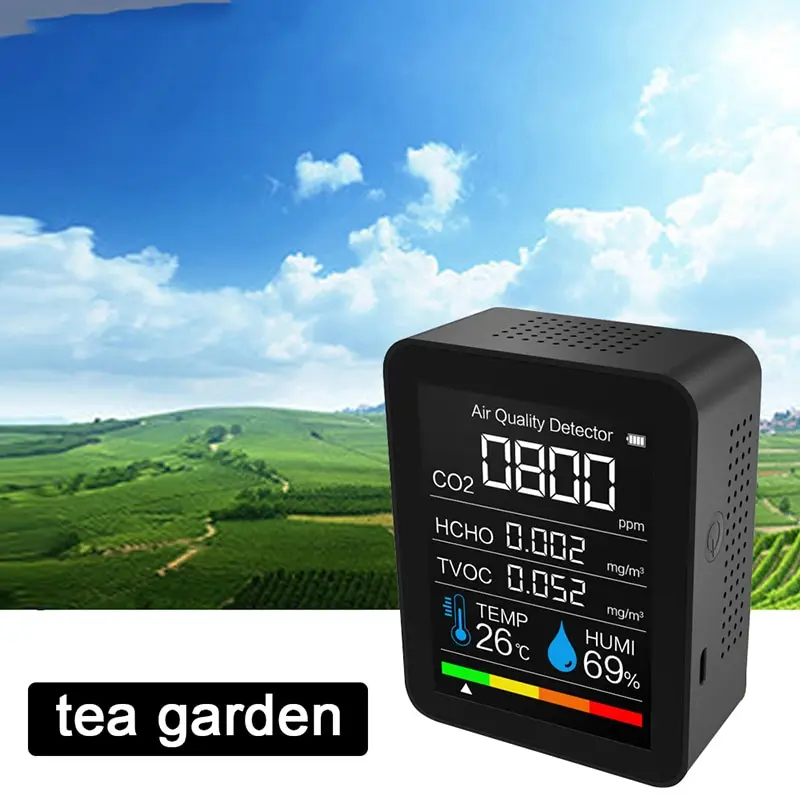 

Co2 NEW Meter Co2 Sensor Detector Air Quality Monitor Air Analyzer with Temperature Humidity Display 5000PPM Measuring Range