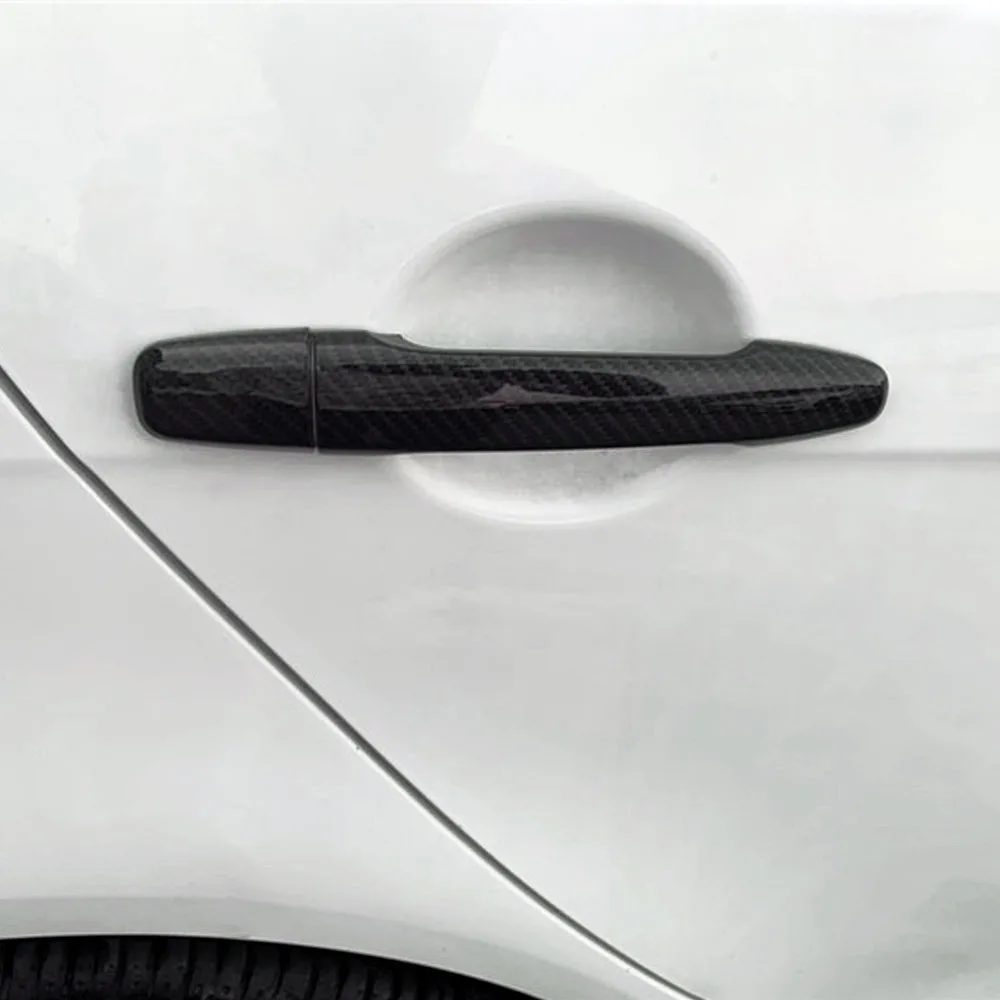 

For Mitsubishi Outlander Lancer RVR ASX 2008-2016 Carbon Fiber Printed Car Exterior Door Handle Cover Moulding Trim