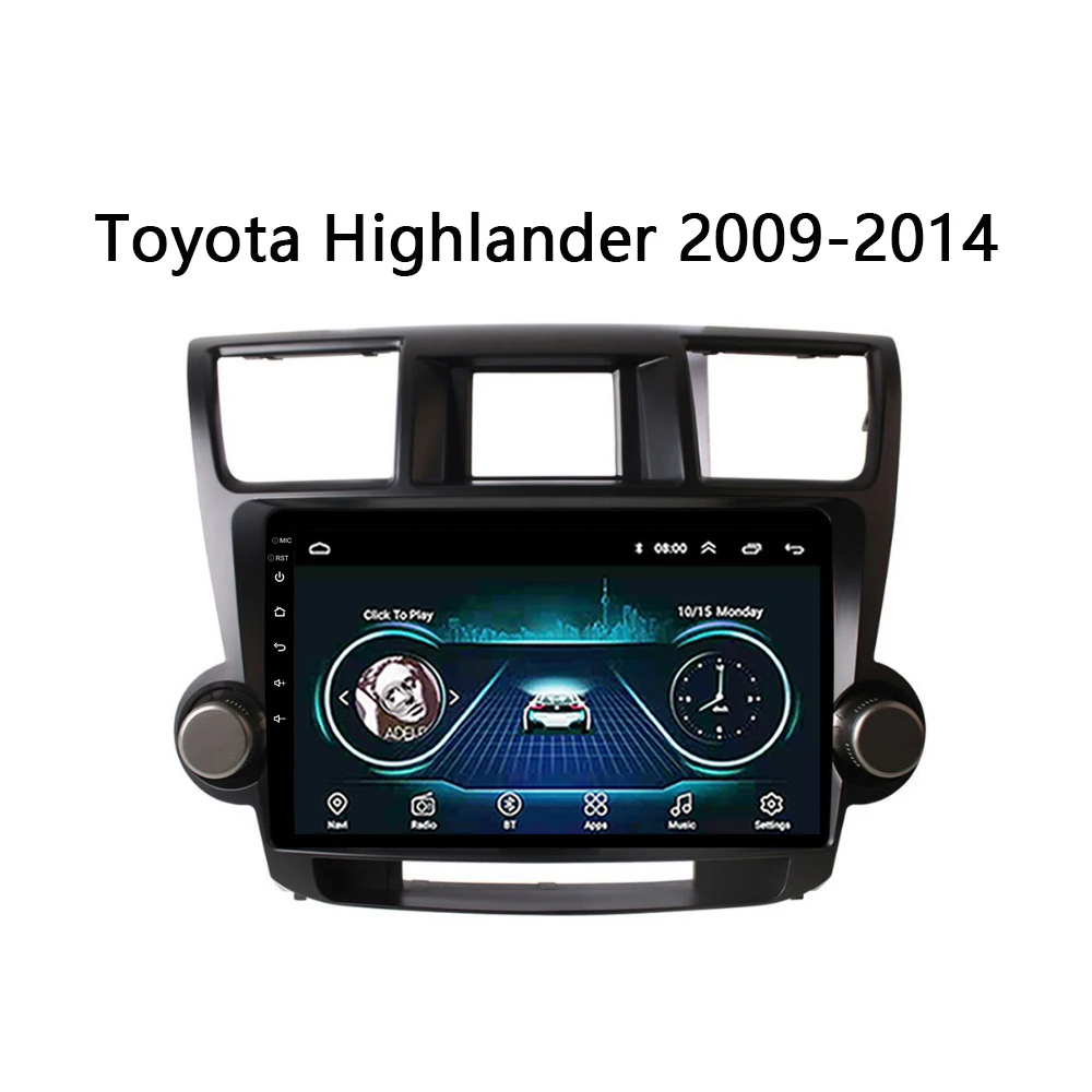 Автомагнитола для Toyota highlander 2009 20010 2011 2014 мультимедийная стерео система dvd плеер SWC