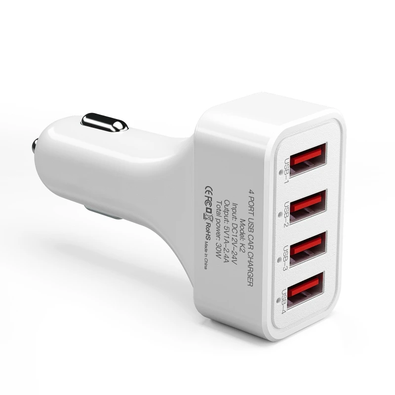Multifunctional Car Charger with 4USB Interface 30W Fast Charging Dock for Phone Tablet Laptop P9JB | Электроника