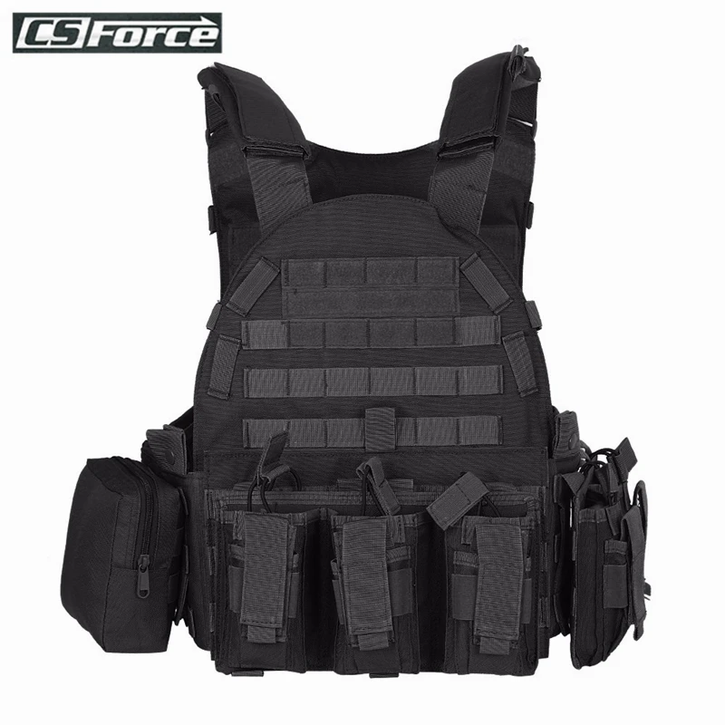 1000D уличный тактический жилет с сумкой для аксессуаров + Защитная тарелка охоты