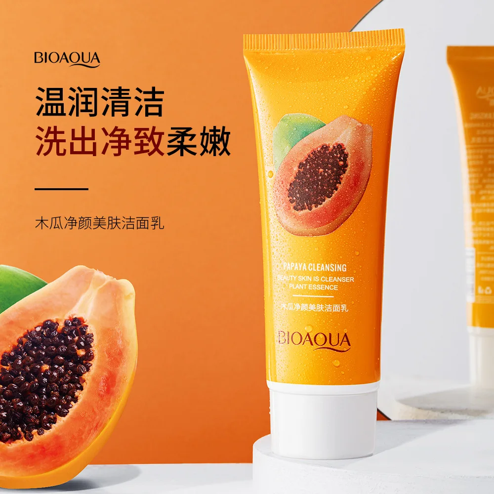 

Papaya Cleanser Deep Cleansing Pore Moisturizing Oil Control Brighten Skin Colour Face Skin Care Anti Aging Cleansing 100g
