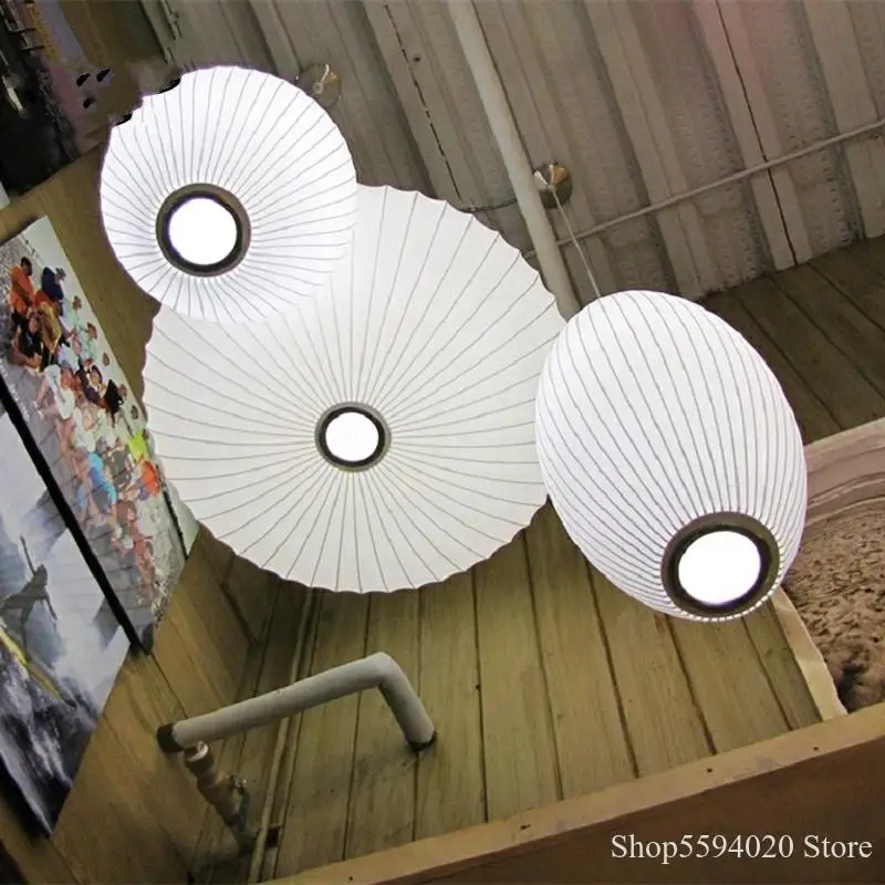 Японская шелковая/Тканевая Люстра для зала бара магазина одежды Подвесная лампа