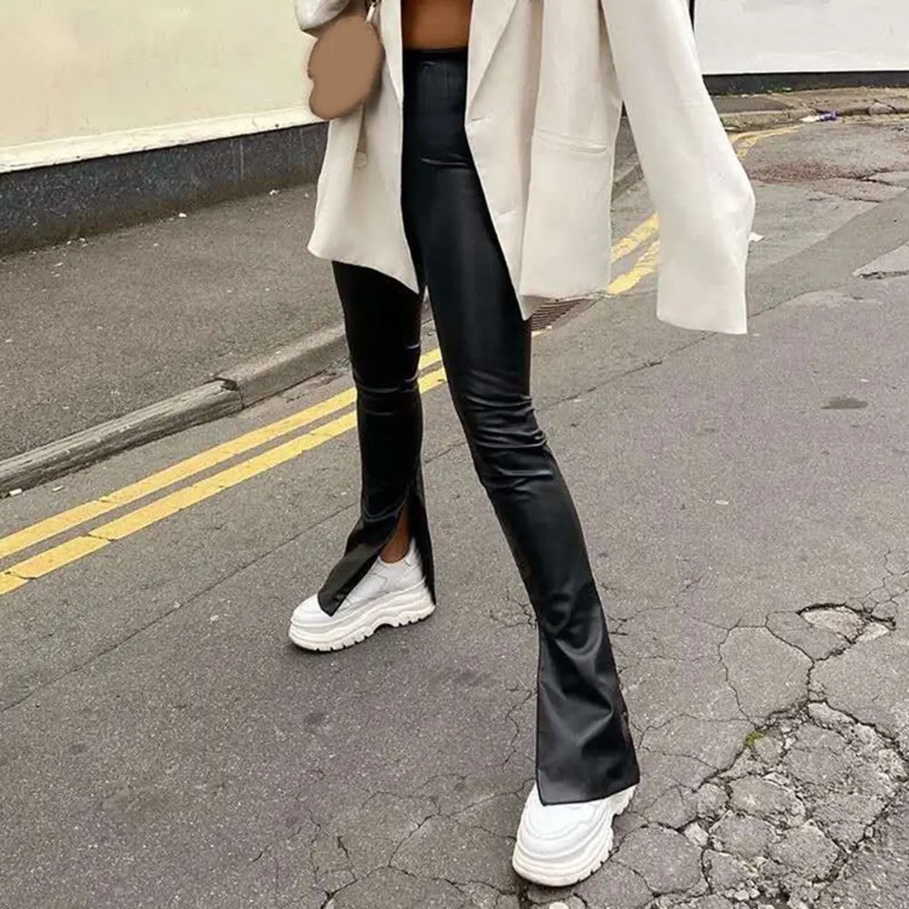 

Pu Leather Hip Hop Wide Streetwear Y2k Harajuku Sweatpants Womans Pants Aesthetic Pants Joggers Women Jogging Vintage Pants