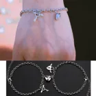 Браслет-цепочка унисекс, из нержавеющей стали, в форме сердца