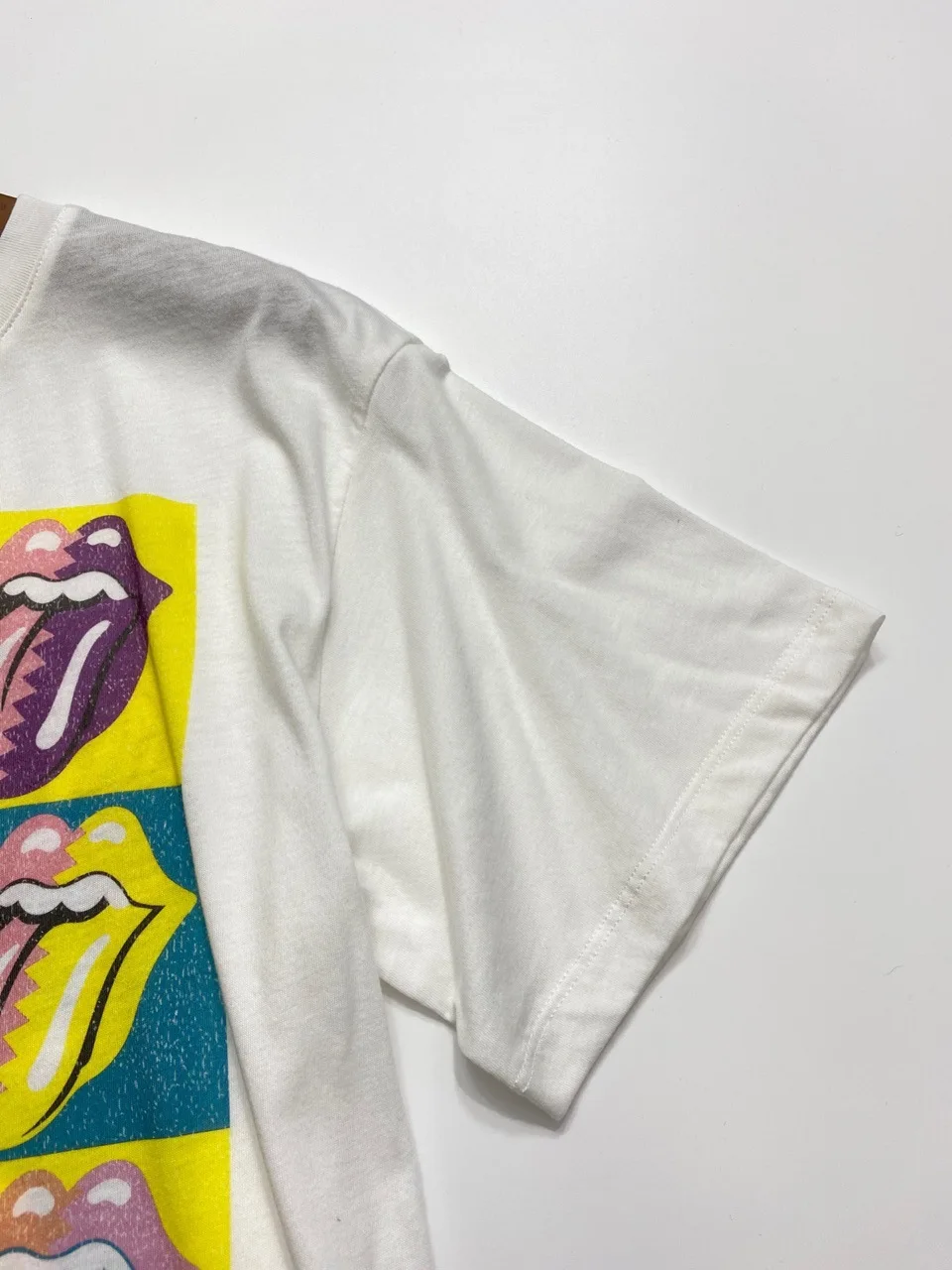 

Women O Neck Mouth Print Short Sleeve Cotton T-shirt