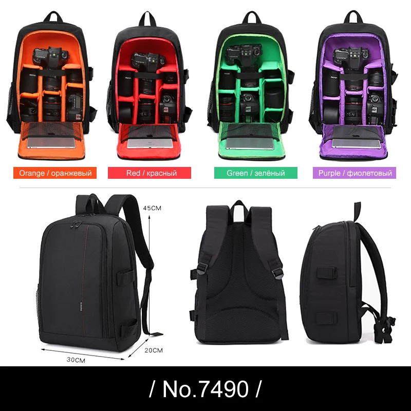 Рюкзак для камеры водонепроницаемая Нейлоновая Сумка DSLR видео сумки с