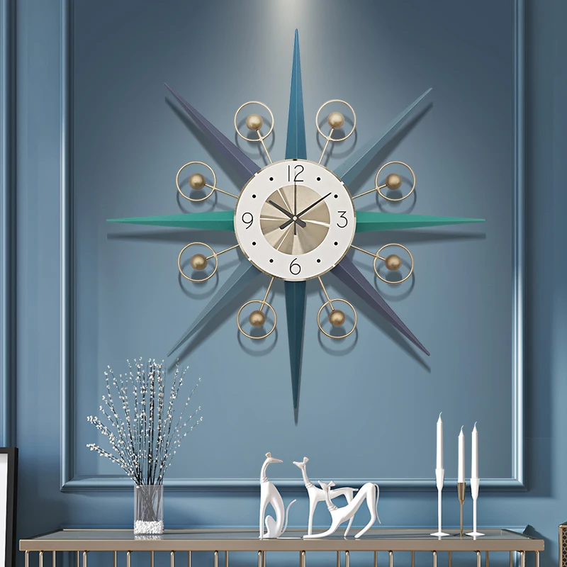 Североевропейские Висячие часы простые крутые для гостиной креативные с