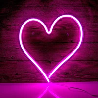 led neon light sign heart shape neon sign wall hanging art for bar bedroom living room party home decor night light usb powered