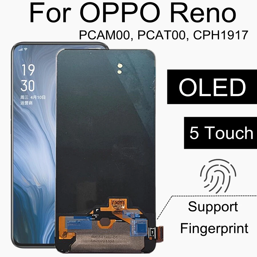 

6.4" OLED For OPPO Reno LCD Display Touch Screen Digitizer Assembly Replacement For OPPO PCAM00 PCAT00 CPH1917 LCD