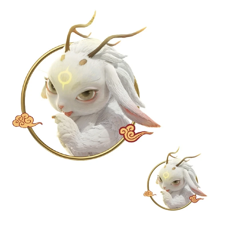 2021 Мультяшные китайские олени животные нашивки для одежды моющиеся