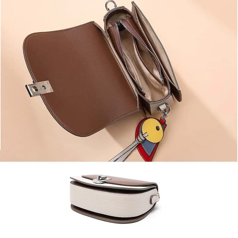 ALNEED Luxury Handbags Women Bags Designer Genuine Leather Saddle Bag Shoulder Bags Ladies Clutch Purses Crossbody Bag