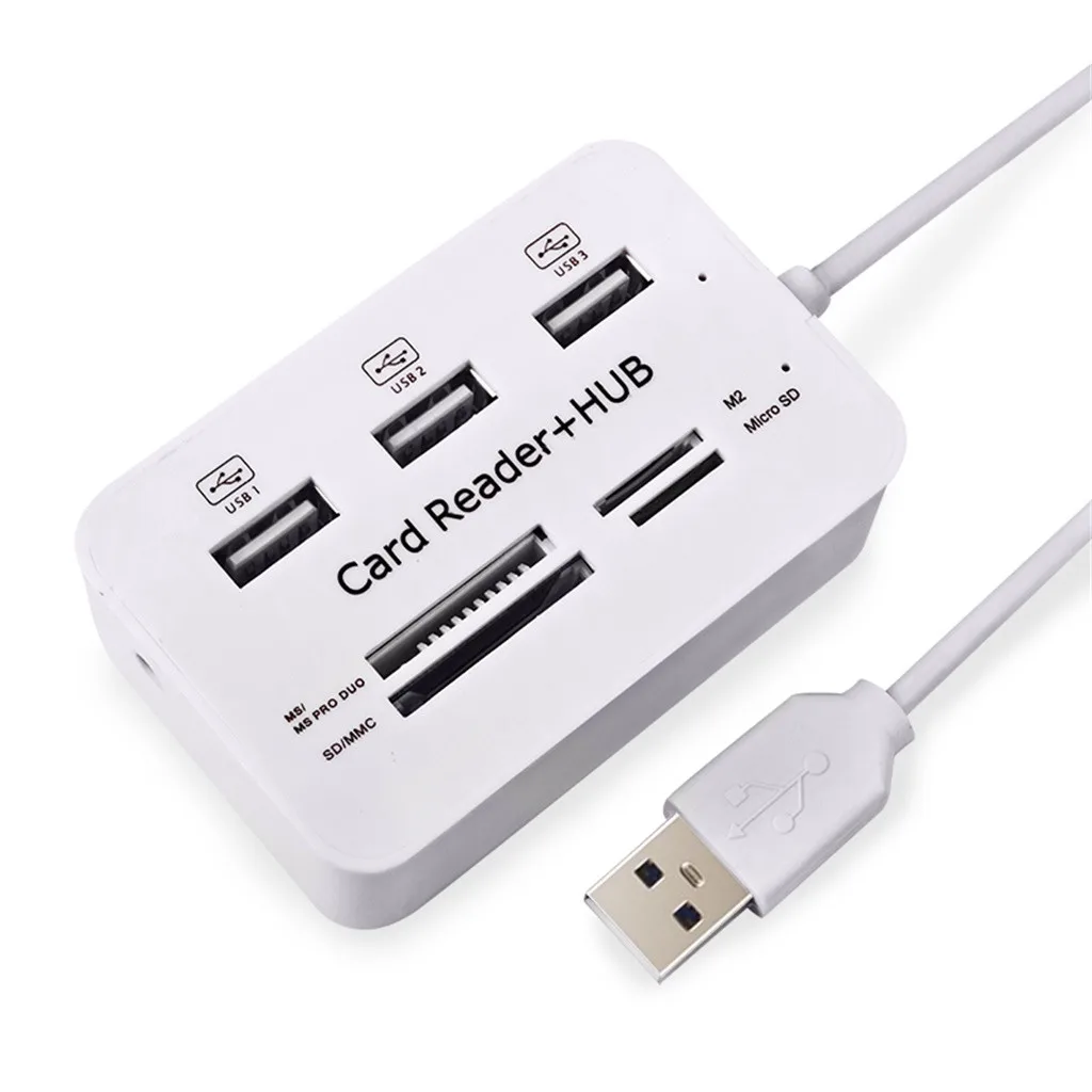 15 # высокоскоростной USB 2 0 концентратор 3 порта с кардридером мини комбинированный