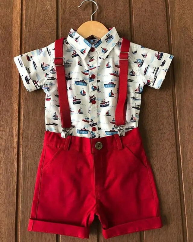 Toddler Newborn Kids Baby Boys Clothes T-shirt Tops Short Pants Outfits Sets |