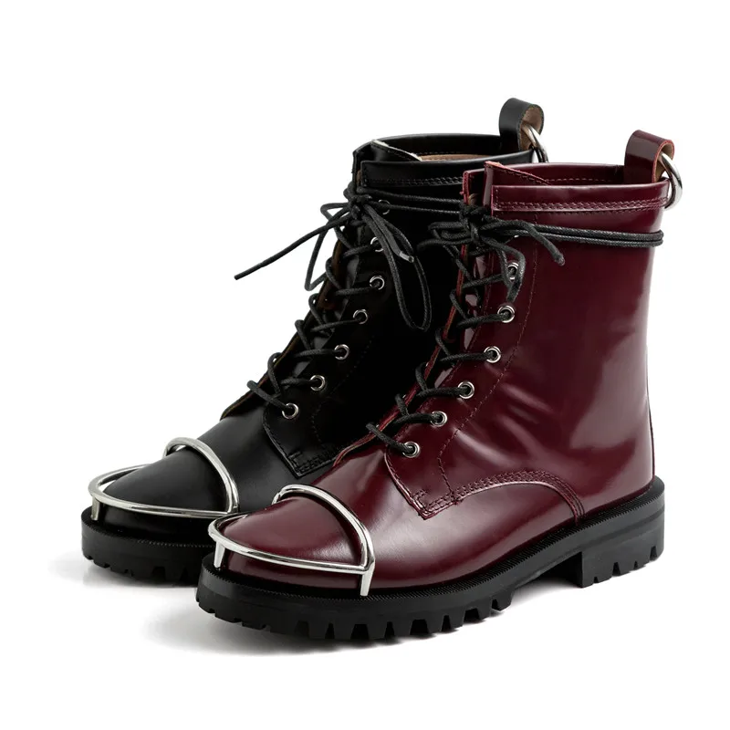Online MORAZORA 2021 Sepatu Bot Pergelangan Kaki Kulit Asli Baru Model Klasik Sepatu Kasual Berenda Sepatu Bot Wanita Ujung Bulat Hak Sedang