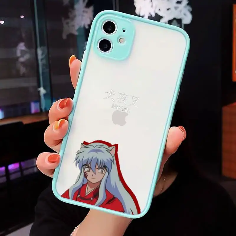 

Anime Inuyasha soft shell Phone Cases matte transparent For iphone 7 8 11 12 plus mini x xs xr pro max cover