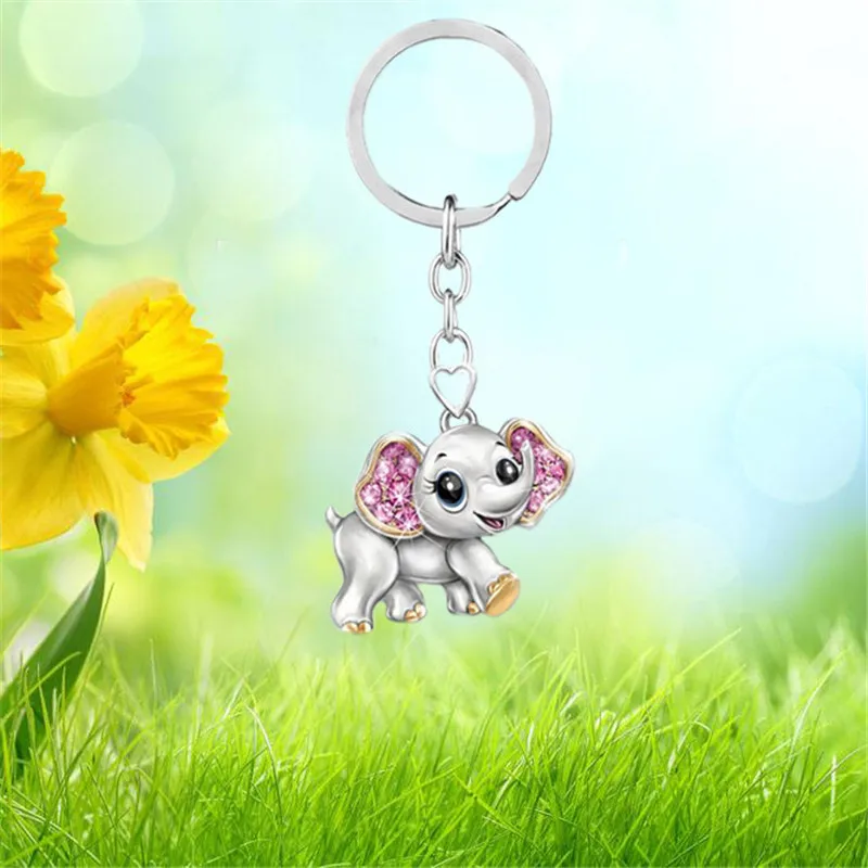 Модный изящный милый мультяшный слон кулон брелок пчела сова Божья коровка