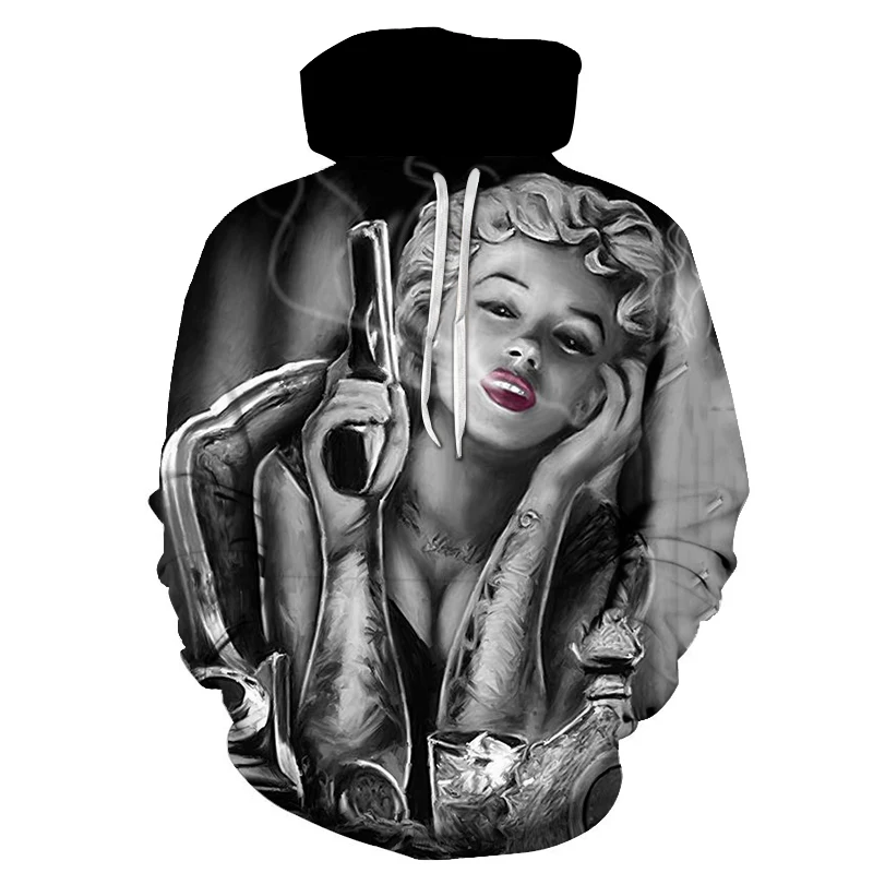 Новая мода череп Покер печатных 3D Толстовка для мужчин женщин жнец толстовки