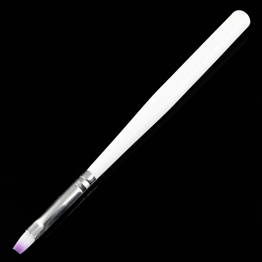 Щетка для УФ-геля ногтей щетка наращивания геля белая ручка дизайна кисть