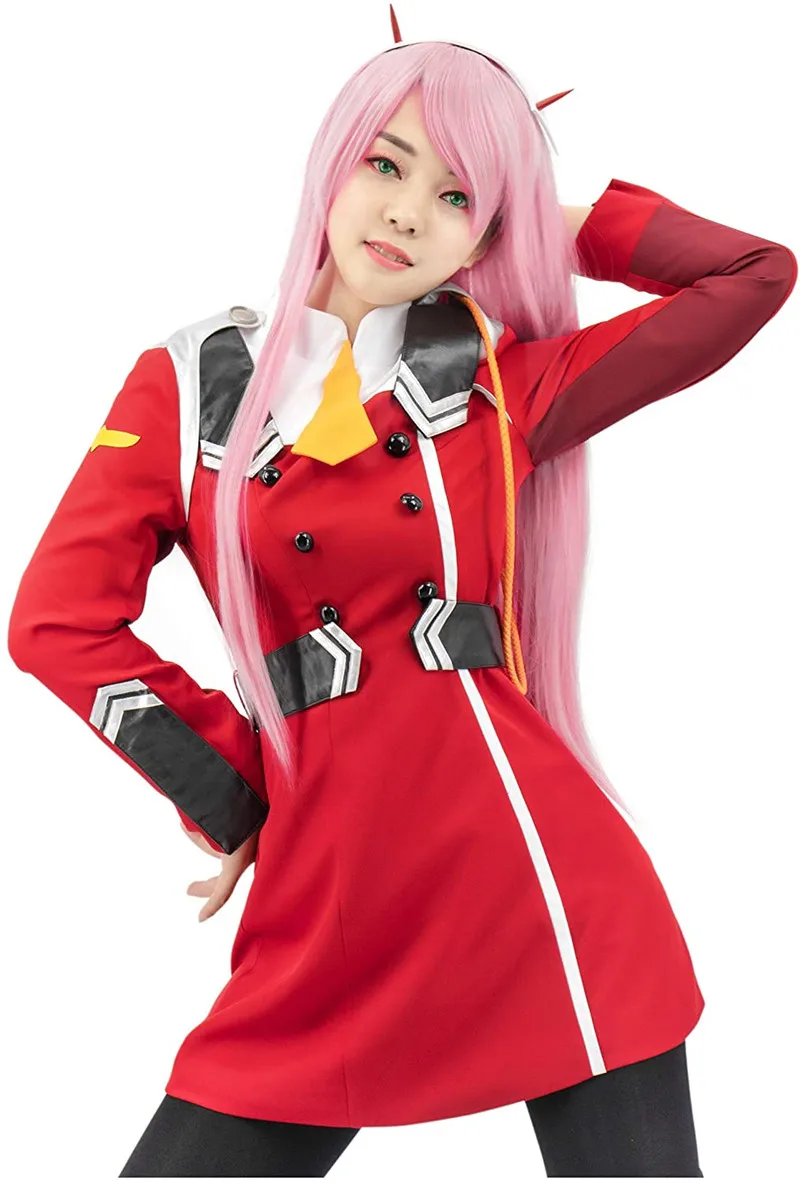 Комплект униформы Zero Two для косплея в японском стиле DARLING in the FRANXX красный костюм