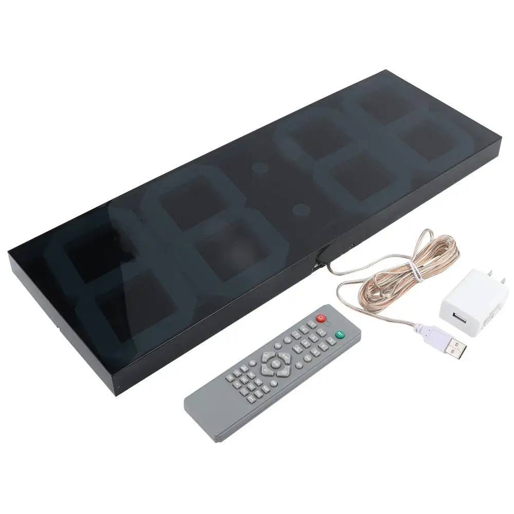 Большие белые цифровые настенные часы светодиодные зеркальные электронные для