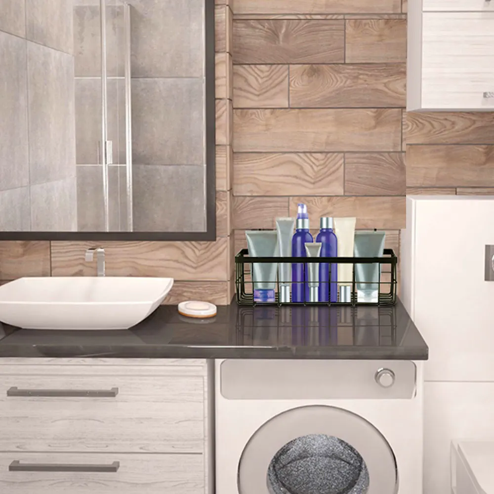 Деревянная настенная полка с доской подвесная корзина для хранения органайзер