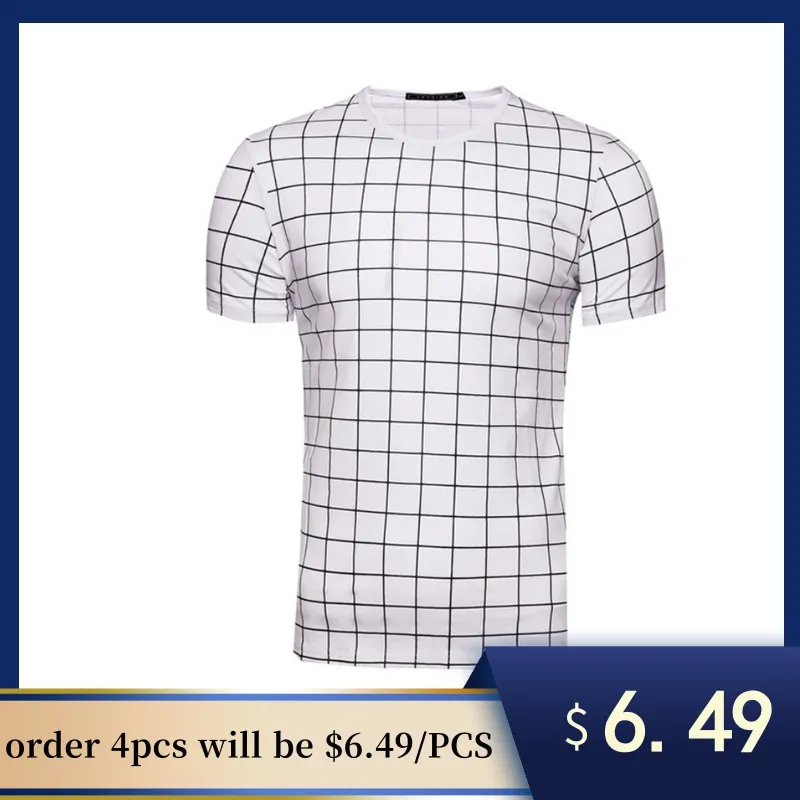 Брендовая качественная футболка NEGIZBER из 100 хлопка мужские однотонные клетчатые
