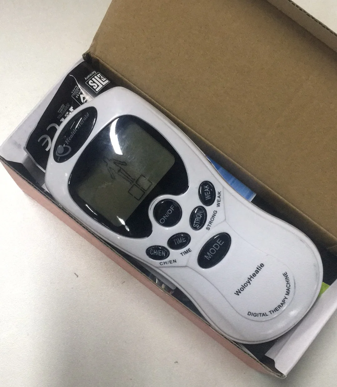 

WoloyHeatie 8 Modes TENS Electric Therapy Massager with LCD Backlight Display Muscle Stimulation Treatment Device Pain Relief