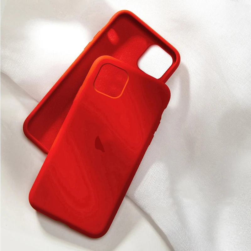 Red Официальный силиконовый чехол для Apple iphone X Xs max 7 8 6 S 6 S Plus X XR с логотипом чехол для iphone 11 Pro max чехол - Цвет: Red