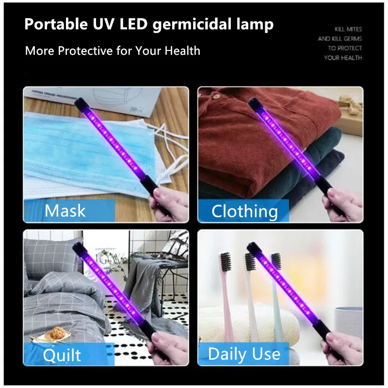 

2pcs Mini Sterilizing Lamp LED USB Connection Ultraviolet Disinfection