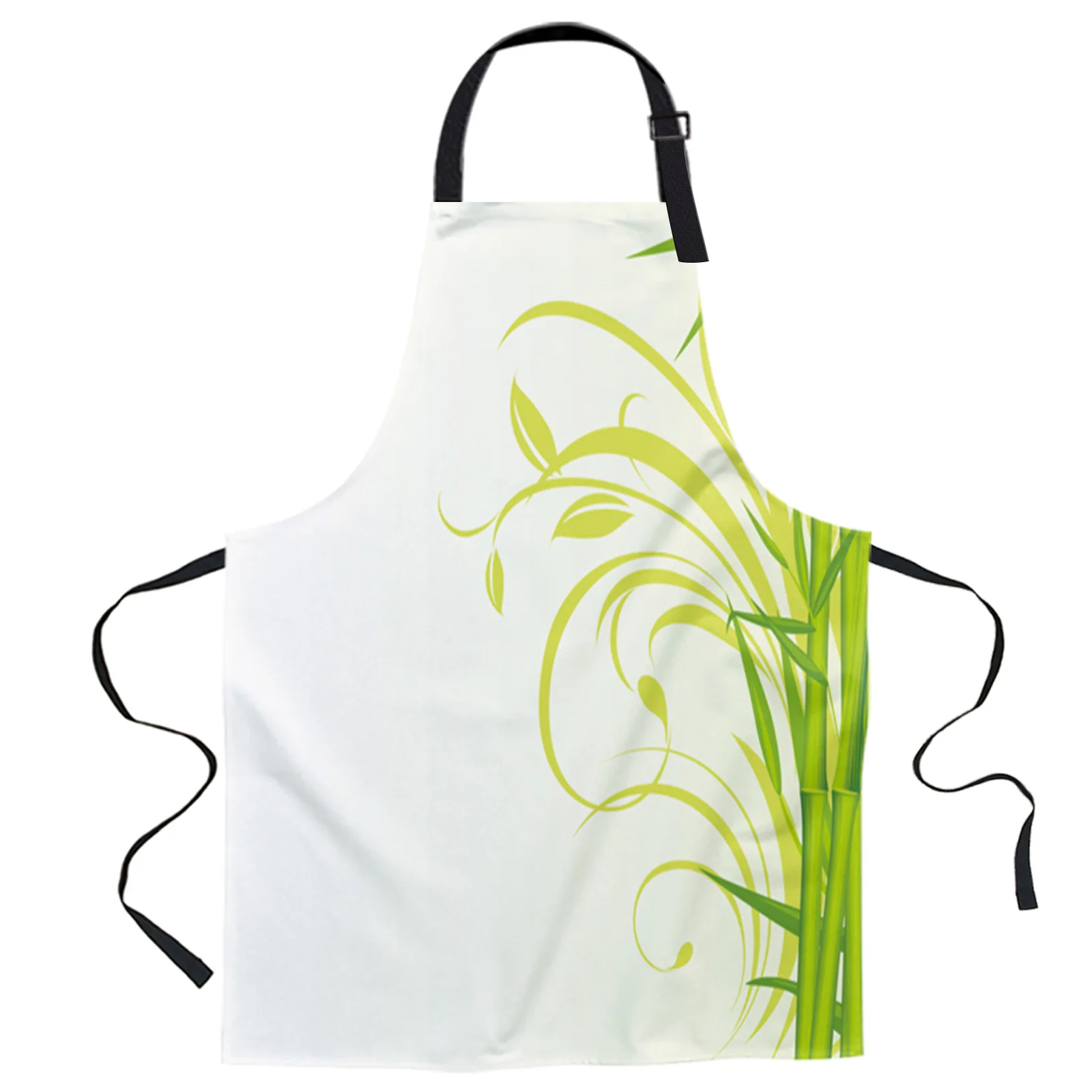 

Фартуки из бамбука для мужчин и женщин, кухонные принадлежности для готовки, принадлежности для выпечки, зеленое искусство, белые