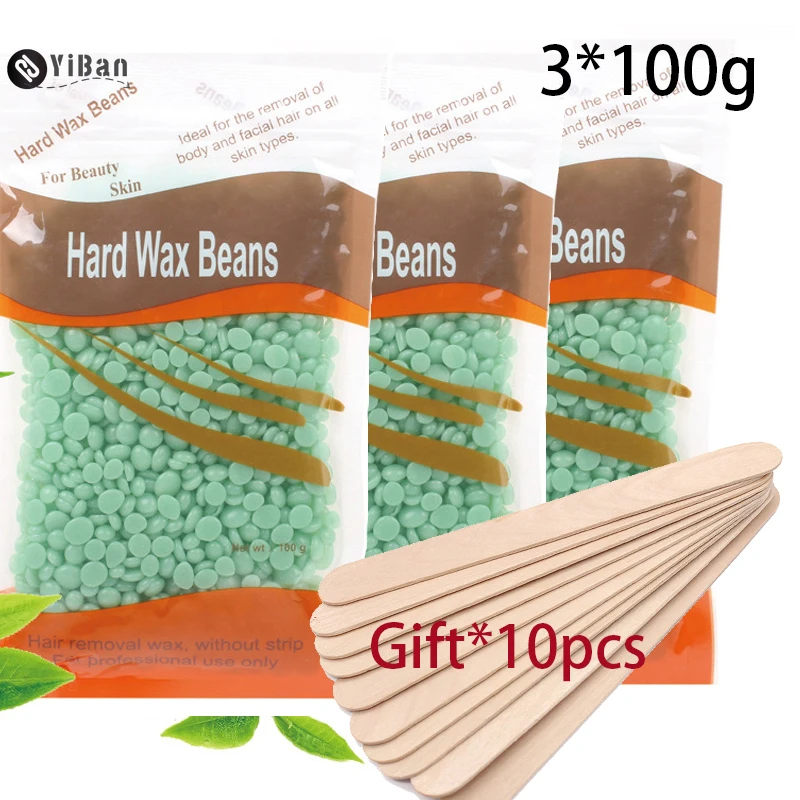 

200g 300g/Pack Wax beans Removing Bikini Face Hair Legs Arm Hot Film Wax Pellet Hard Wax Hair Removal Bean For Women Men