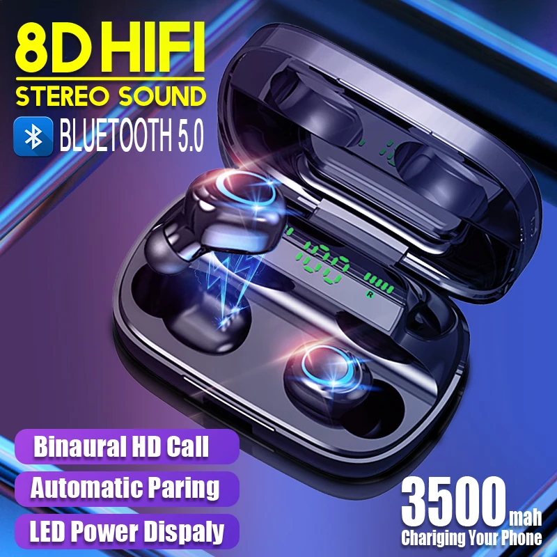 TWS наушники S11 с зарядным устройством на 3500 мА · ч и поддержкой Bluetooth|Наушники