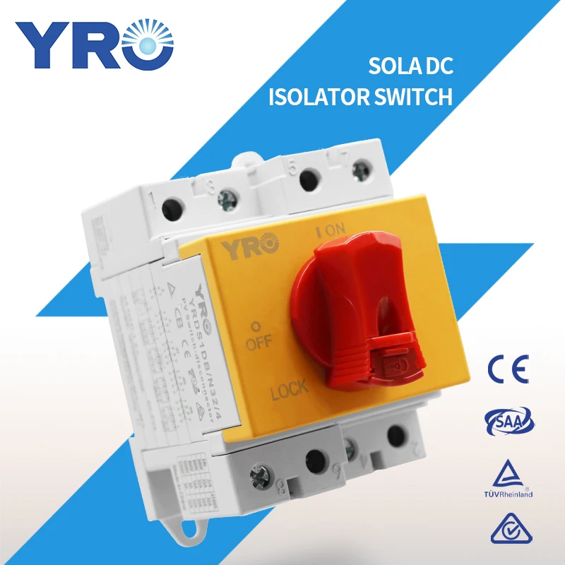 

2P 32A 600V 4P 32A 1000V 1200V Solar DC Isolator Switch Disconnector With TUV CE SAA RCM