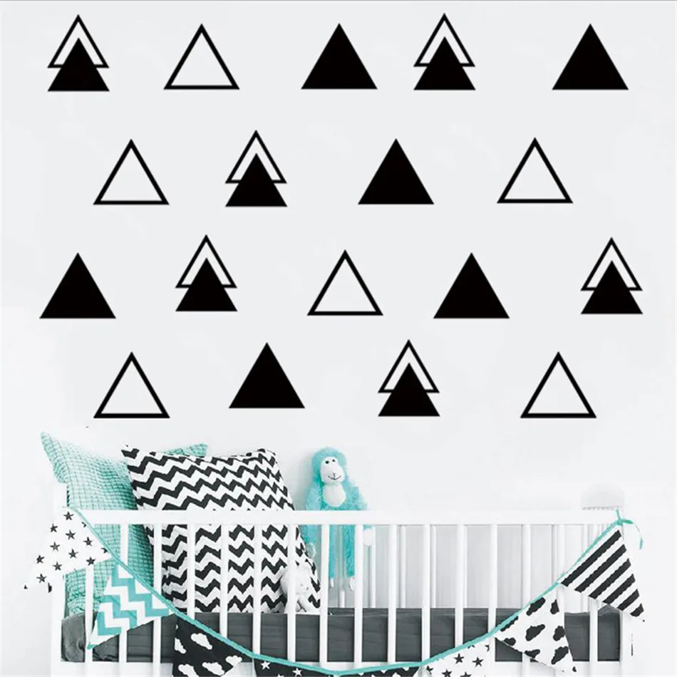 

Zollor Creative Geometric Hollow Triangle Wall Stickers Self-adhesive Paper Room Simple Decoration Wall Stickers