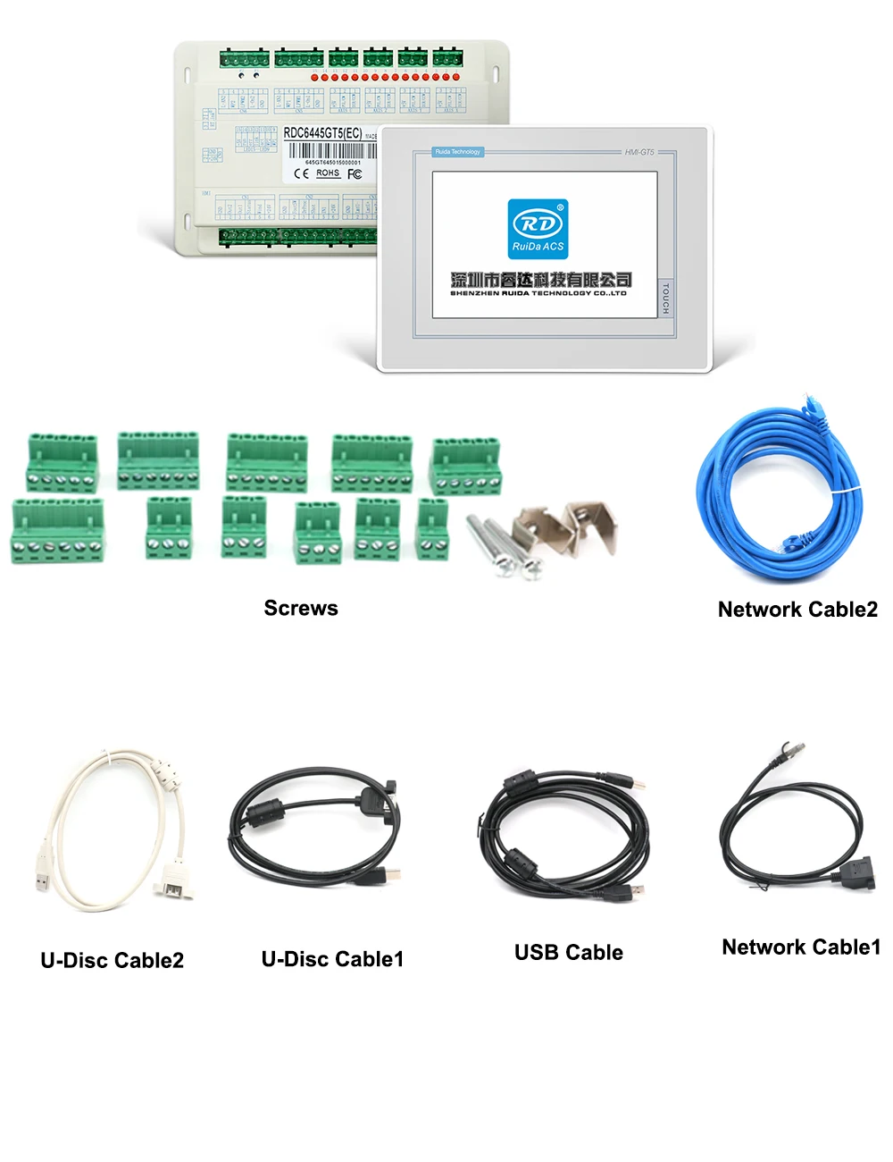 Новое поступление лазер Ruida контроллер 6445GT сенсорный экран белый/черный цвет для