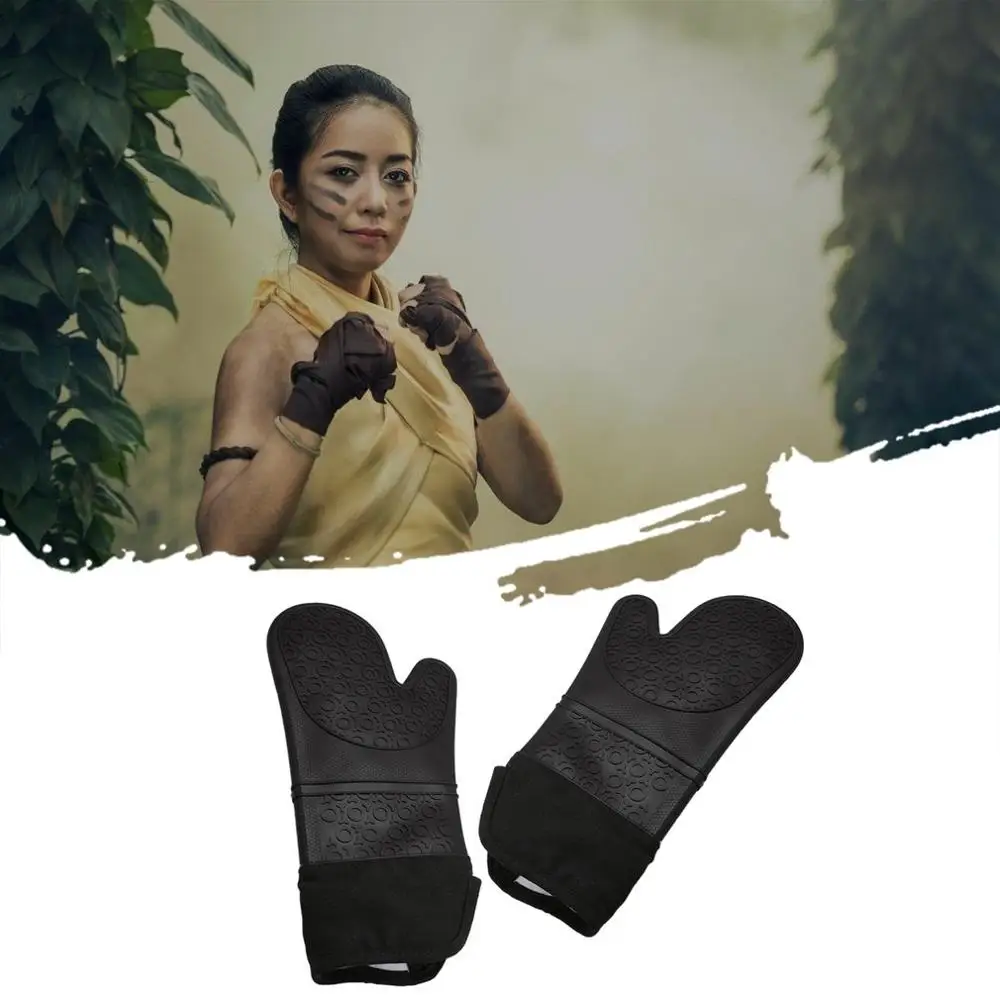 

Waterproof Non-slip Silicone Glove Microwave Oven Thick Thermal Insulation Glove Anti-scald Baking Glove