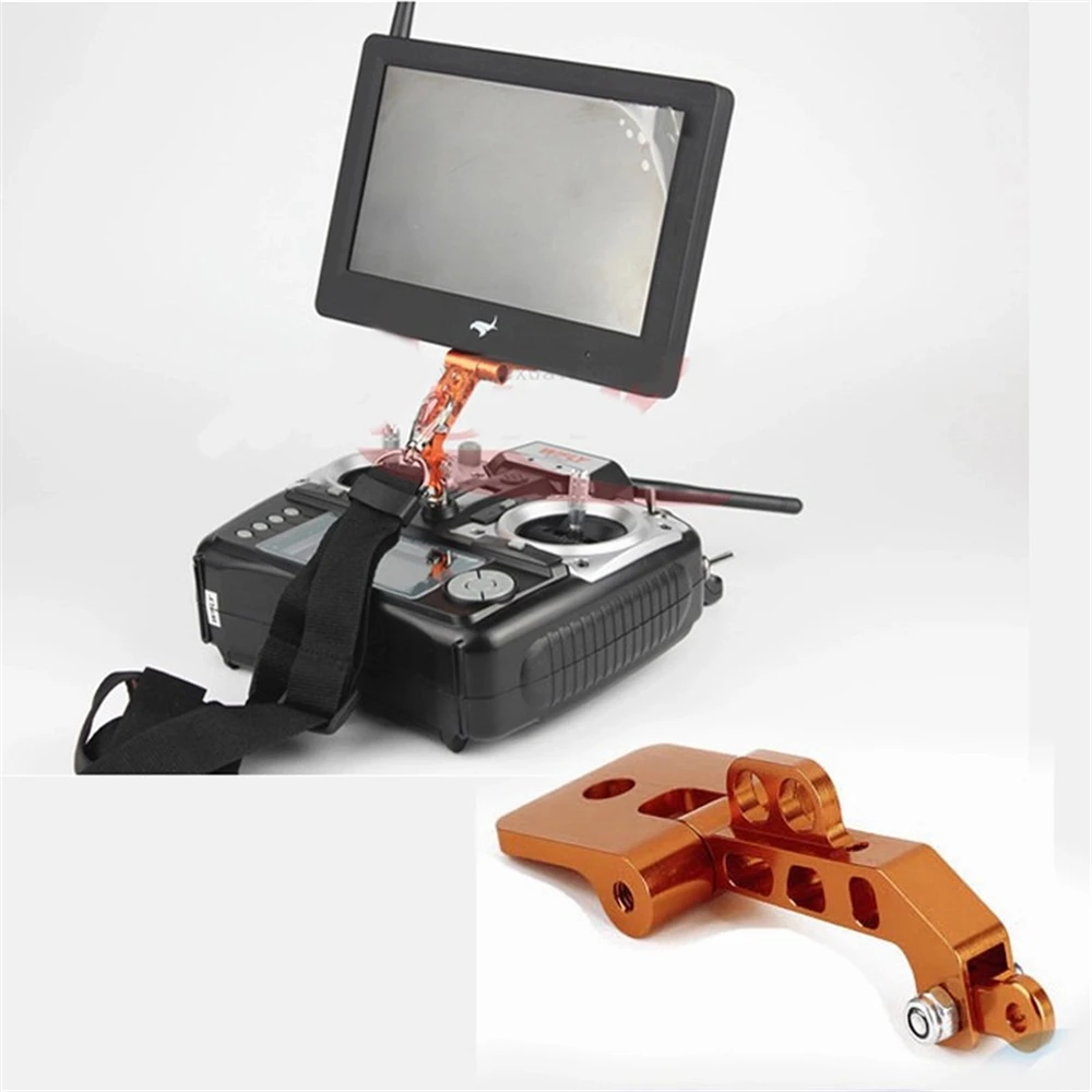 

RC FPV Monitor Mount Holder Display Mounting Bracket For DJI JR Futaba Frsky FS-i6 JR Radiolink at9 Transmitter Aluminum Alloy