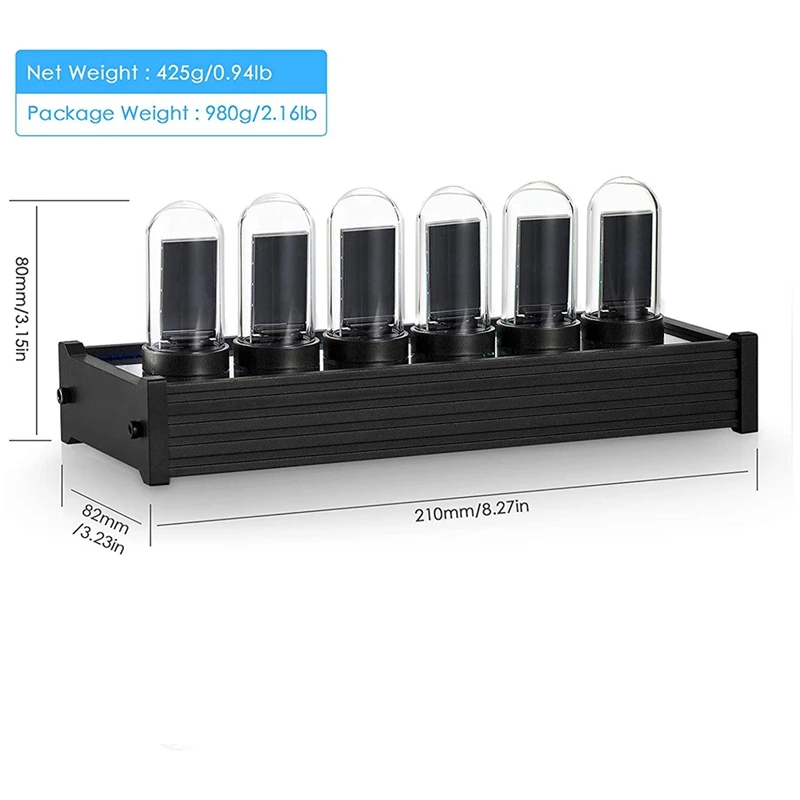 

Modern Digital IPS Tube Clock Large Display PC Control DIY Gift Ref Nixie Clock