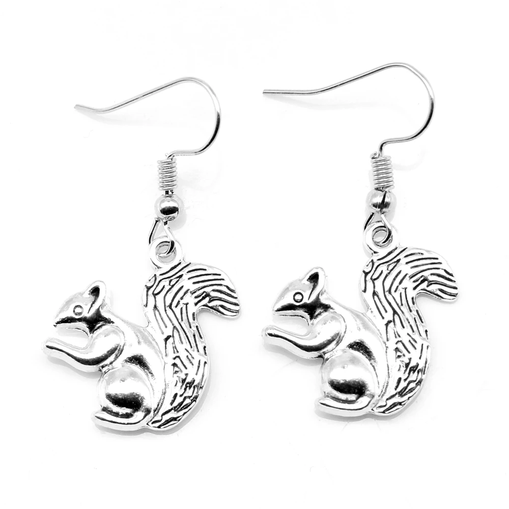 21X22mm Earings Fashion Jewelry Modern Women'S Earrings Korean Earnings Squirrel 1 Pair | Dangle